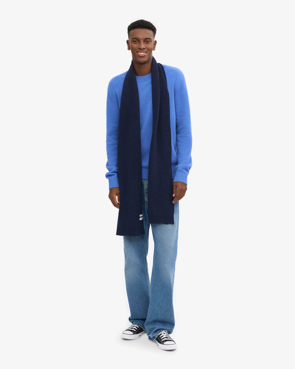 COLORFUL STANDARD Merino Wool Scarf marine blue