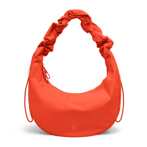 GOT BAG Moon Bag Ruffle - hot coral monochrome