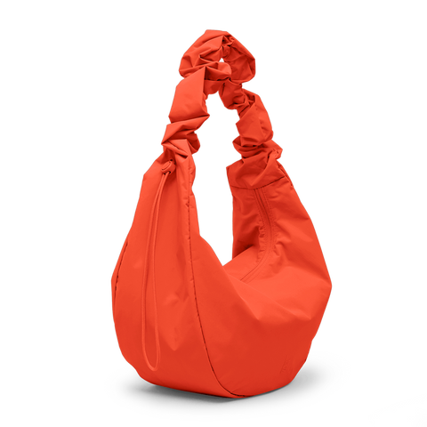 GOT BAG Moon Bag Ruffle - hot coral monochrome