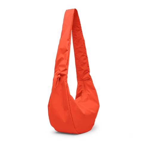 GOT BAG Moon Bag Ruffle - hot coral monochrome