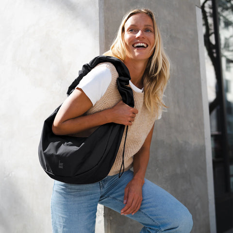 GOT BAG Moon Bag Ruffle - black monochrome