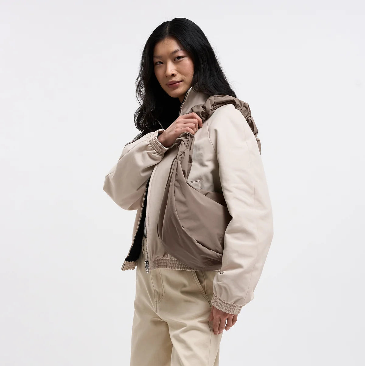 GOT BAG Moon Bag Ruffle - oyster