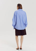 HARPER & YVE Ted Bluse I Blau gestreift