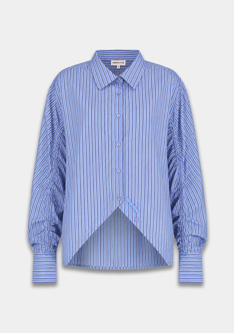 HARPER & YVE Ted Bluse I Blau gestreift