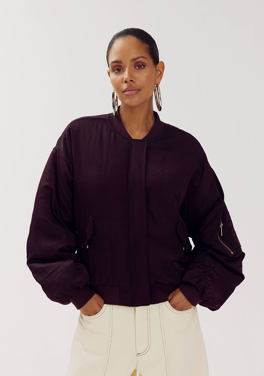 HARPER & YVE Lenora Bomber Jacket I Huckleberry