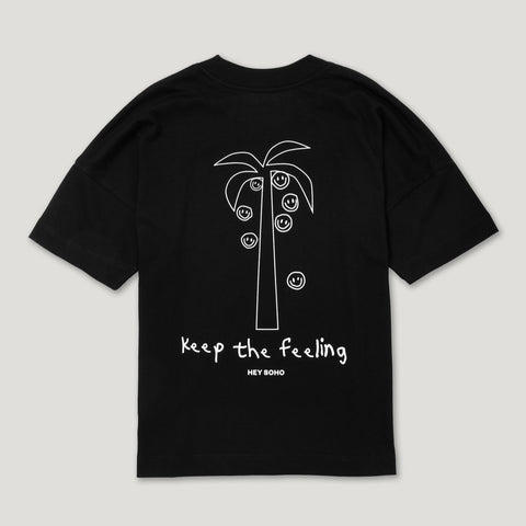 HEY SOHO KEEP THE FEELING T-SHIRT SCHWARZ