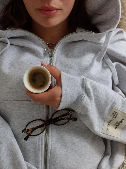 HEY SOHO BASIC SWEATJACKET light grey melange