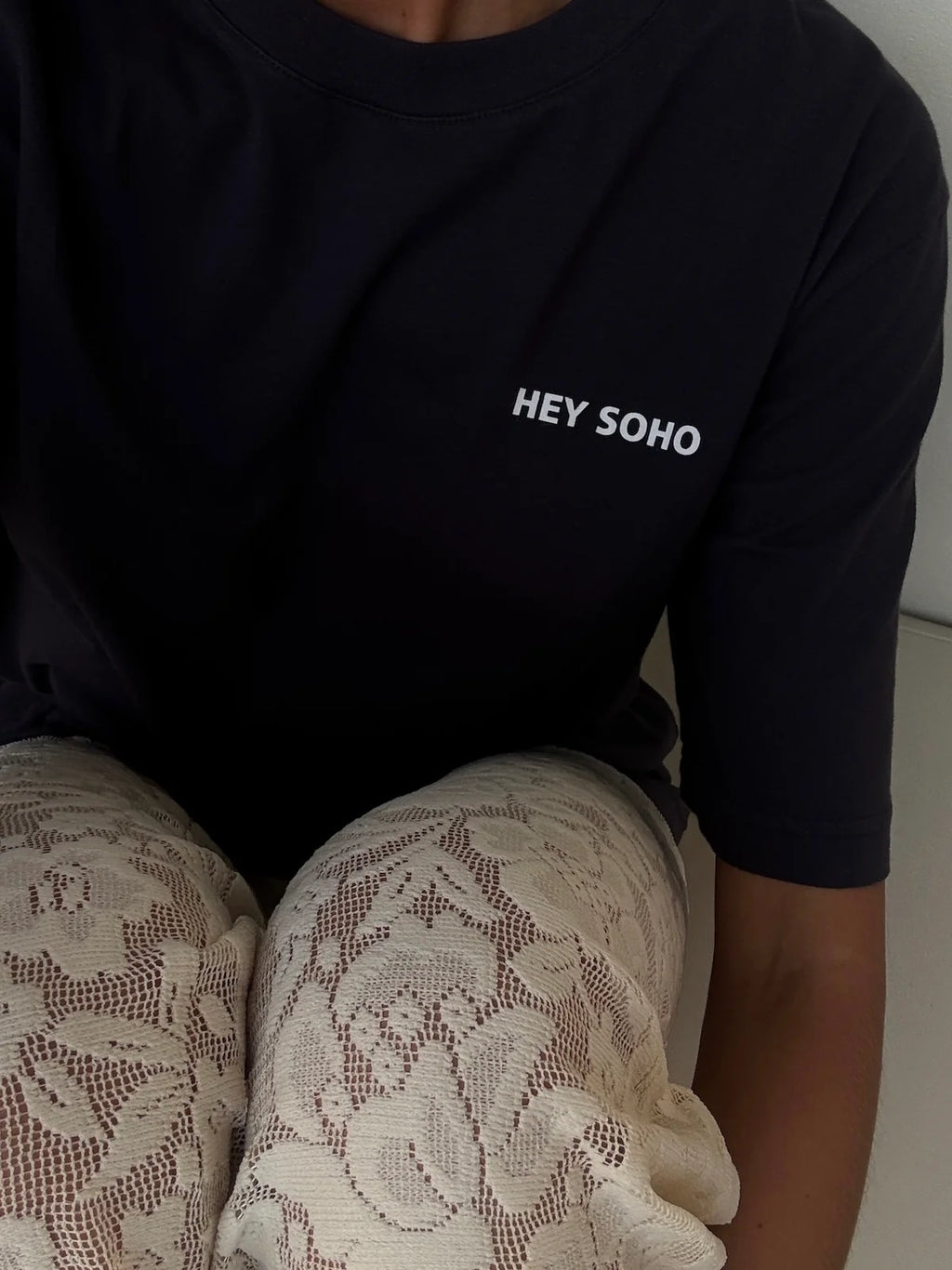 HEY SOHO BUONGIORNO T-Shirt navy/white