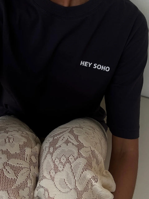 HEY SOHO BUONGIORNO T-Shirt navy/white