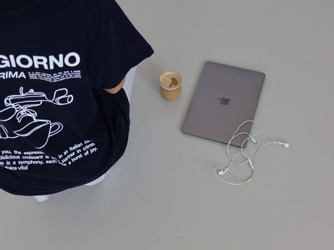 HEY SOHO BUONGIORNO T-Shirt navy/white