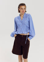 HARPER & YVE Debby Bluse I Blau gestreift