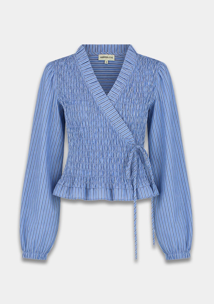 HARPER & YVE Debby Bluse I Blau gestreift