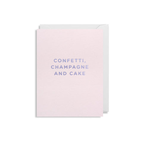 LAGOM DESIGN Minikarte CONFETTI, CHAMPAGNE