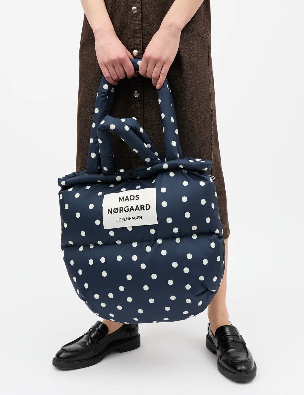 MADS NØRGAARD Light Ripstop Pillow AOP Bag - Dot AOP sky captain