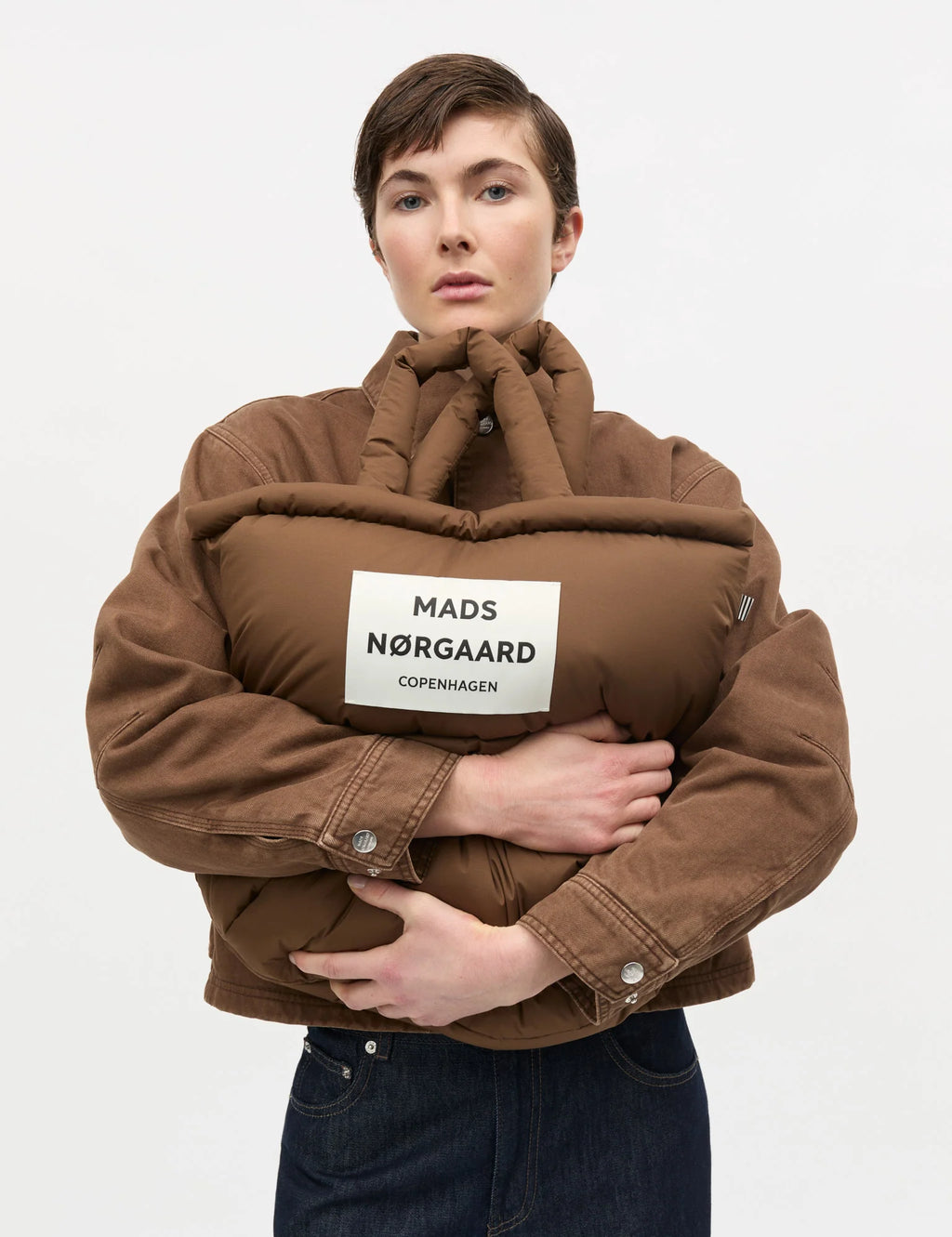 MADS NØRGAARD Light Ripstop Pillow Bag - cocoa