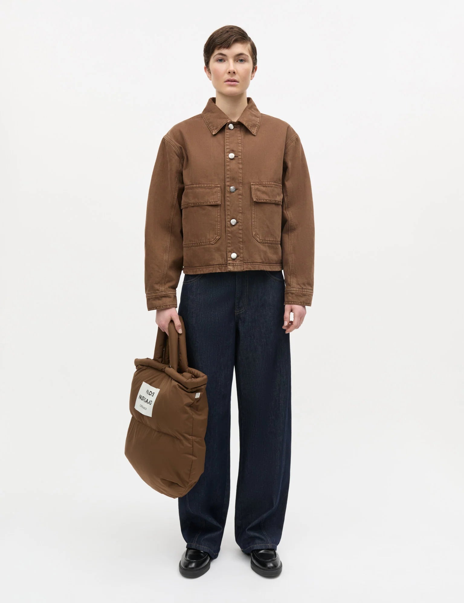 MADS NØRGAARD Light Ripstop Pillow Bag - cocoa