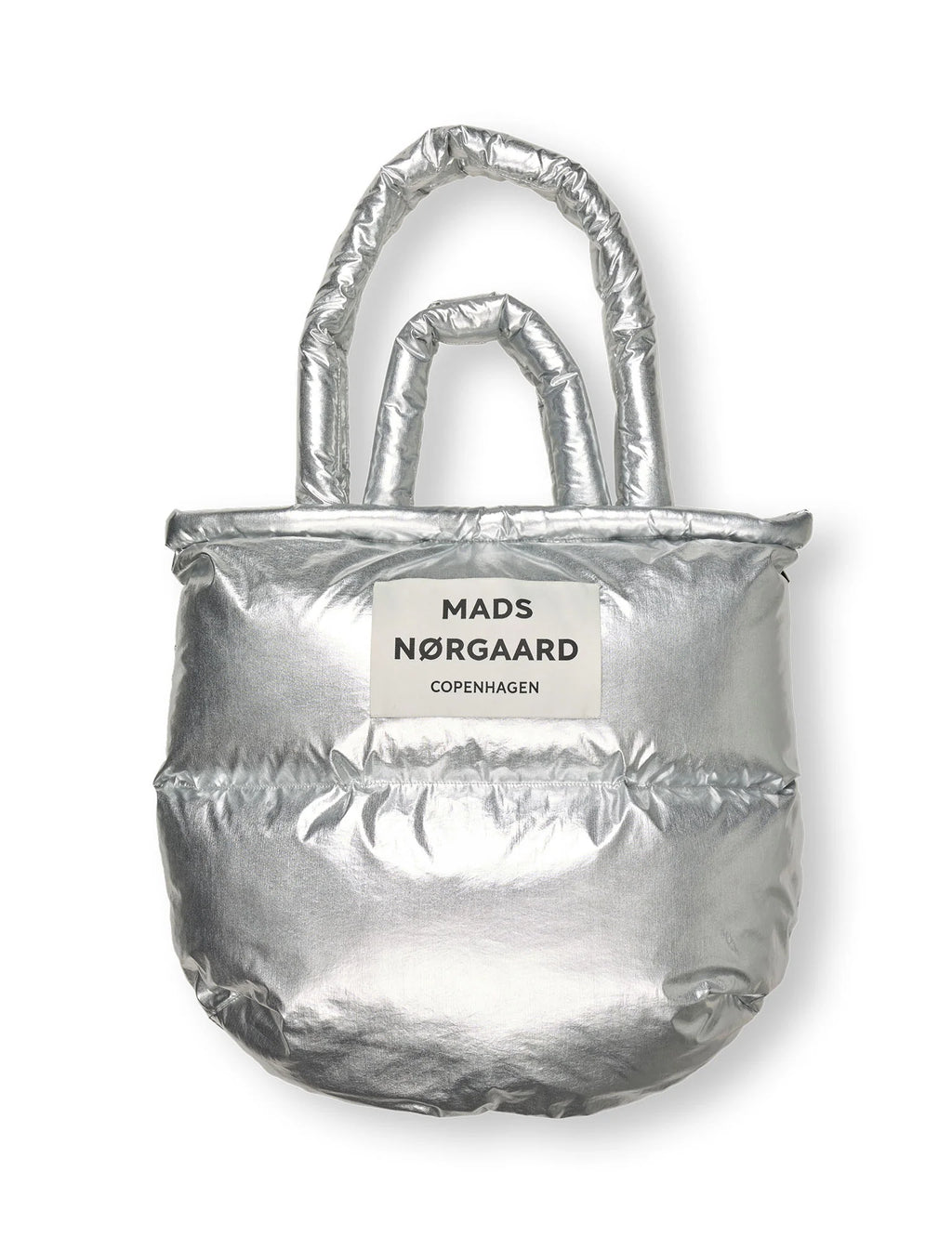MADS NØRGAARD Metallic Nylon Pillow Bag - silver
