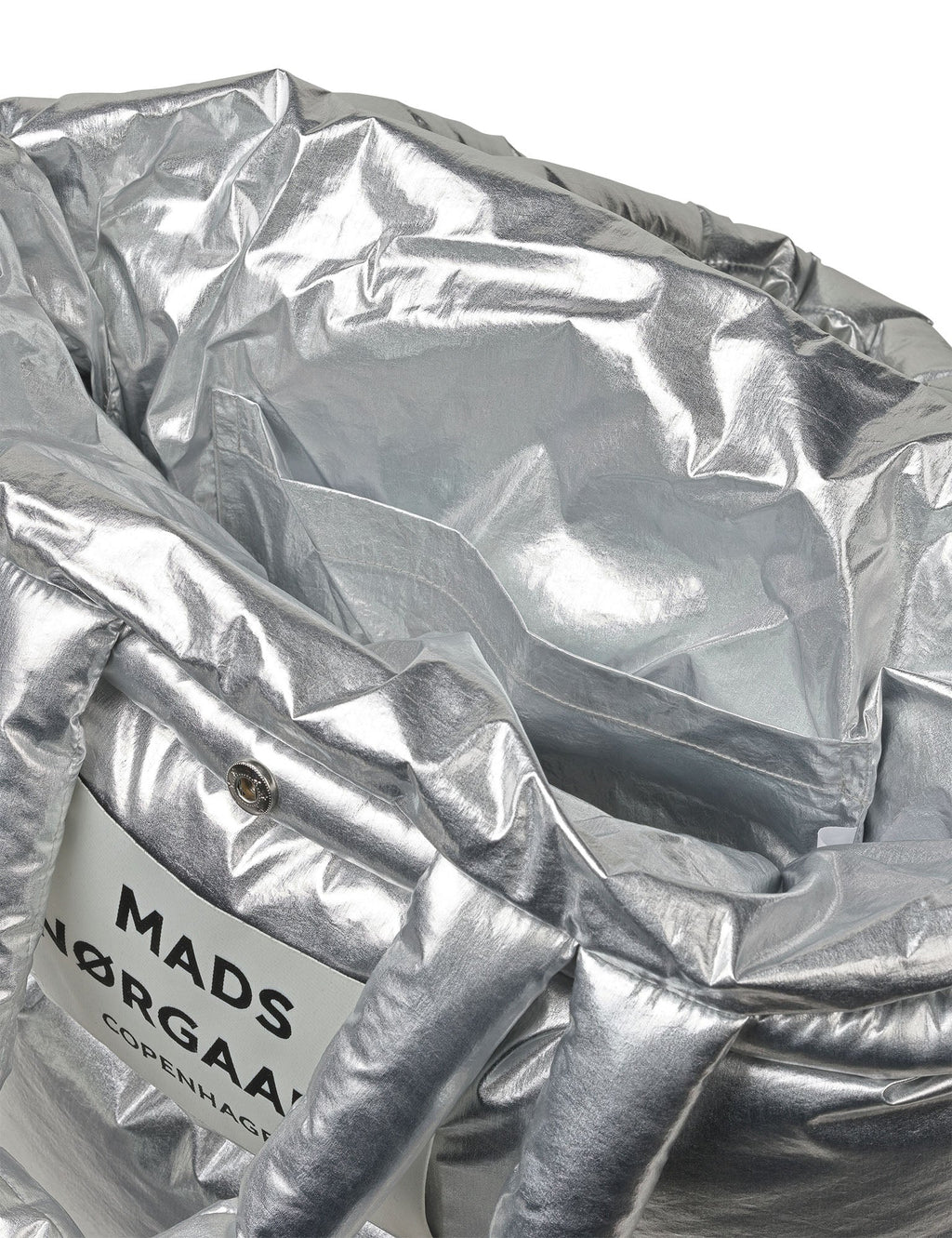 MADS NØRGAARD Metallic Nylon Pillow Bag - silver