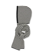 MADS NØRGAARD One Wool Freja Hooded Scarf - black/vanilla ice