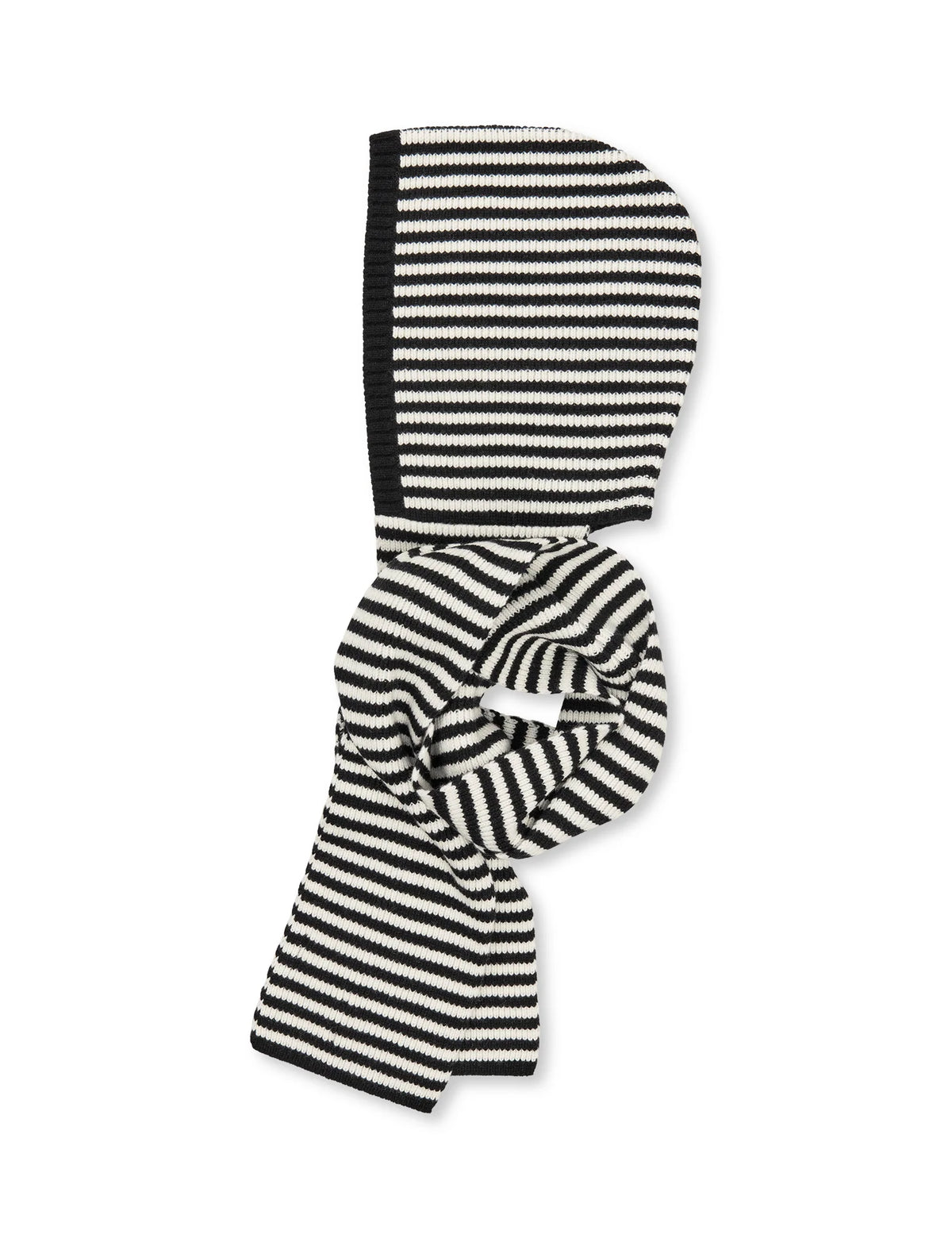 MADS NØRGAARD One Wool Freja Hooded Scarf - black/vanilla ice