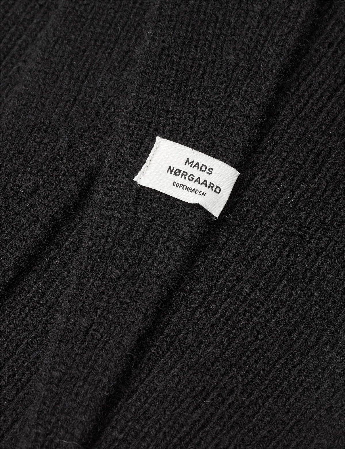 MADS NØRGAARD One Wool Frika Hooded Scarf - black