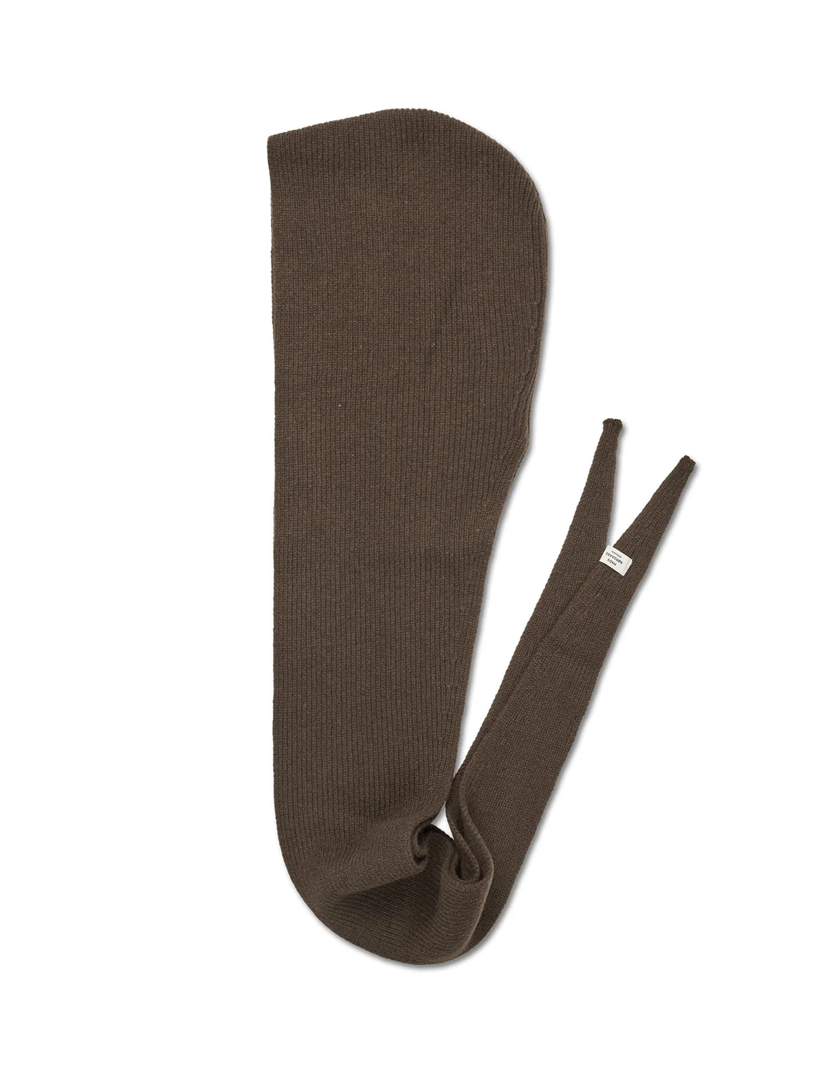 MADS NØRGAARD One Wool Frika Hooded Scarf - turkish coffee
