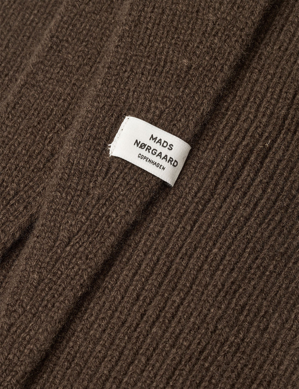 MADS NØRGAARD One Wool Frika Hooded Scarf - turkish coffee