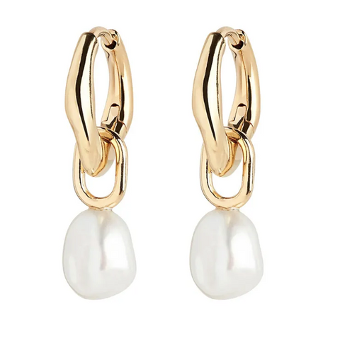 MaisonLeBo Fluent Hoops Pearls gold