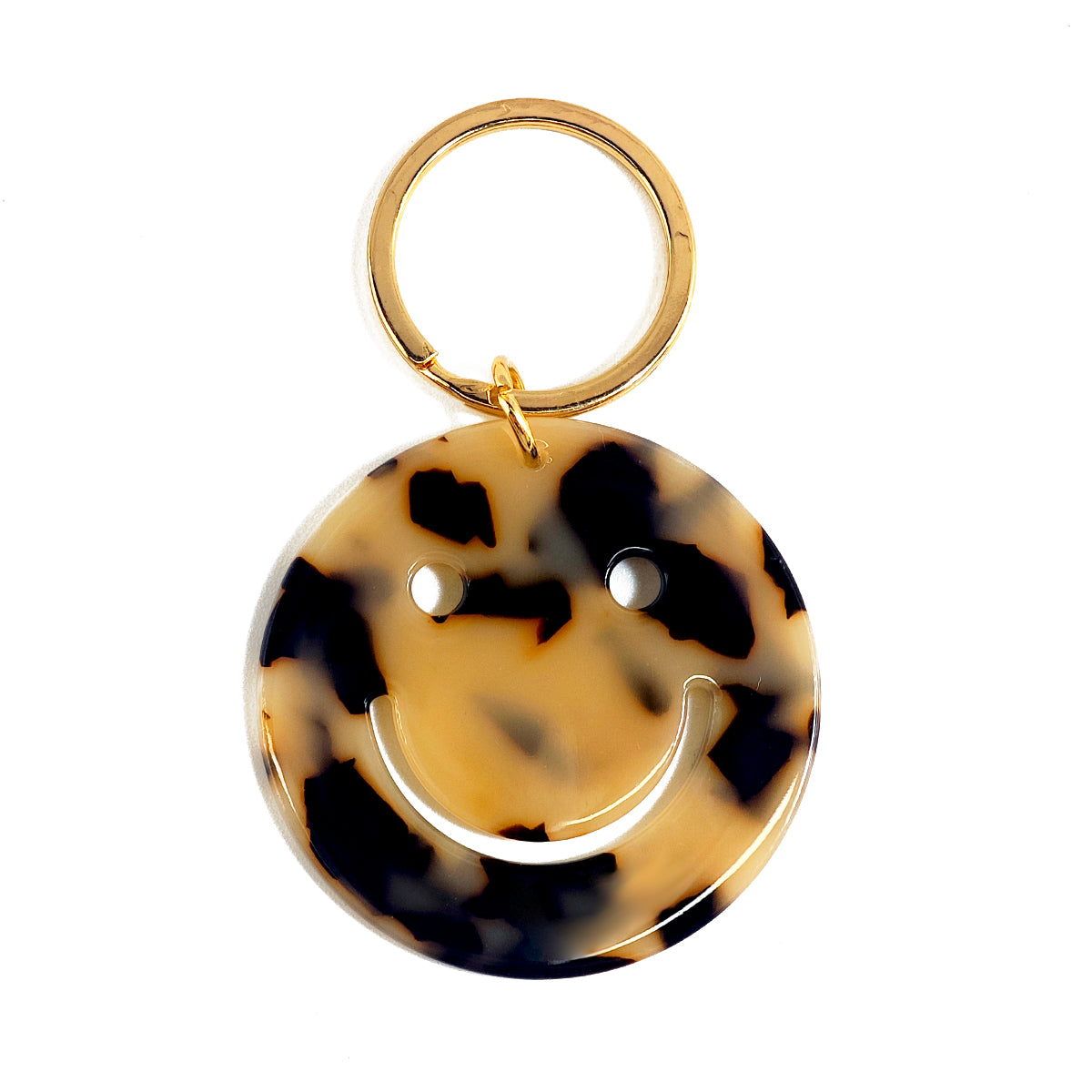 KEY CHAIN Smiley Tag - classic beige