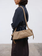 ÖLEND Dumpling Bag Suede - stone