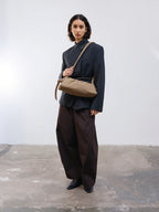ÖLEND Dumpling Bag Suede - stone