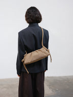ÖLEND Dumpling Bag Suede - stone