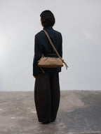 ÖLEND Dumpling Bag Suede - stone
