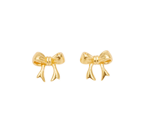 PICO COPENHAGEN Bow Petite Studs gold