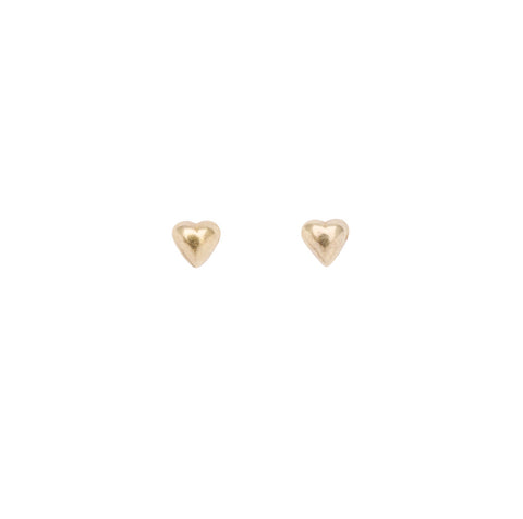 PICO COPENHAGEN Heart Studs gold