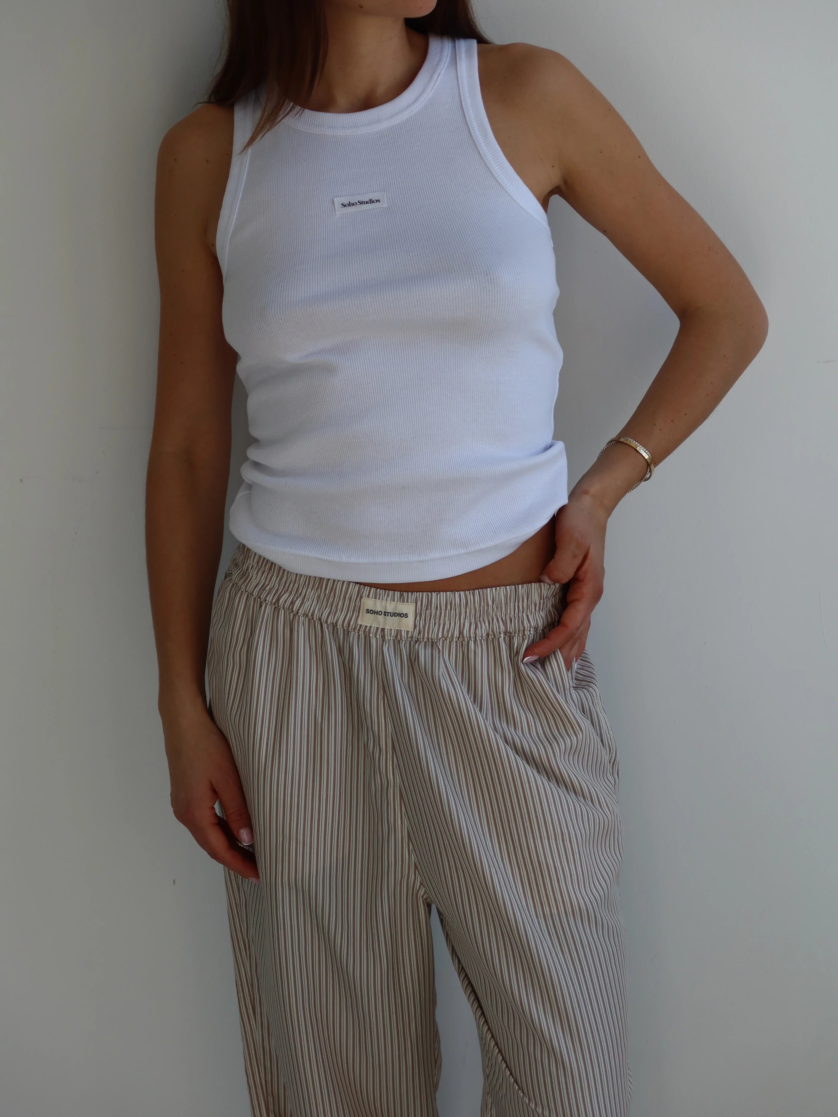 SOHO STUDIOS LIV TANK TOP white