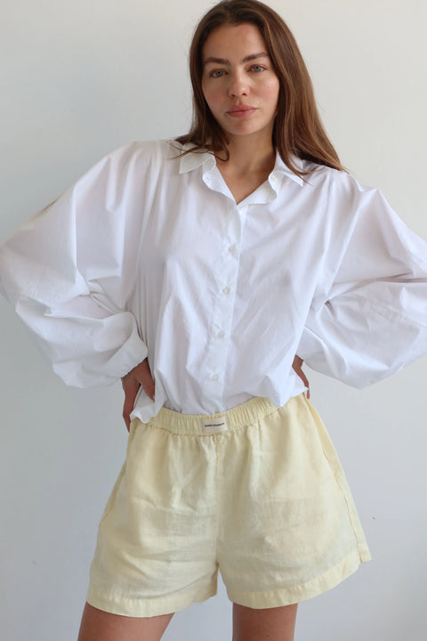 SOHO STUDIOS NOEMI VOLUME BLOUSE white