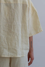 SOHO STUDIOS TONI LINEN BLOUSE butter yellow