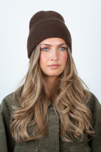 SUI AVA Cashmere Beanie - brown