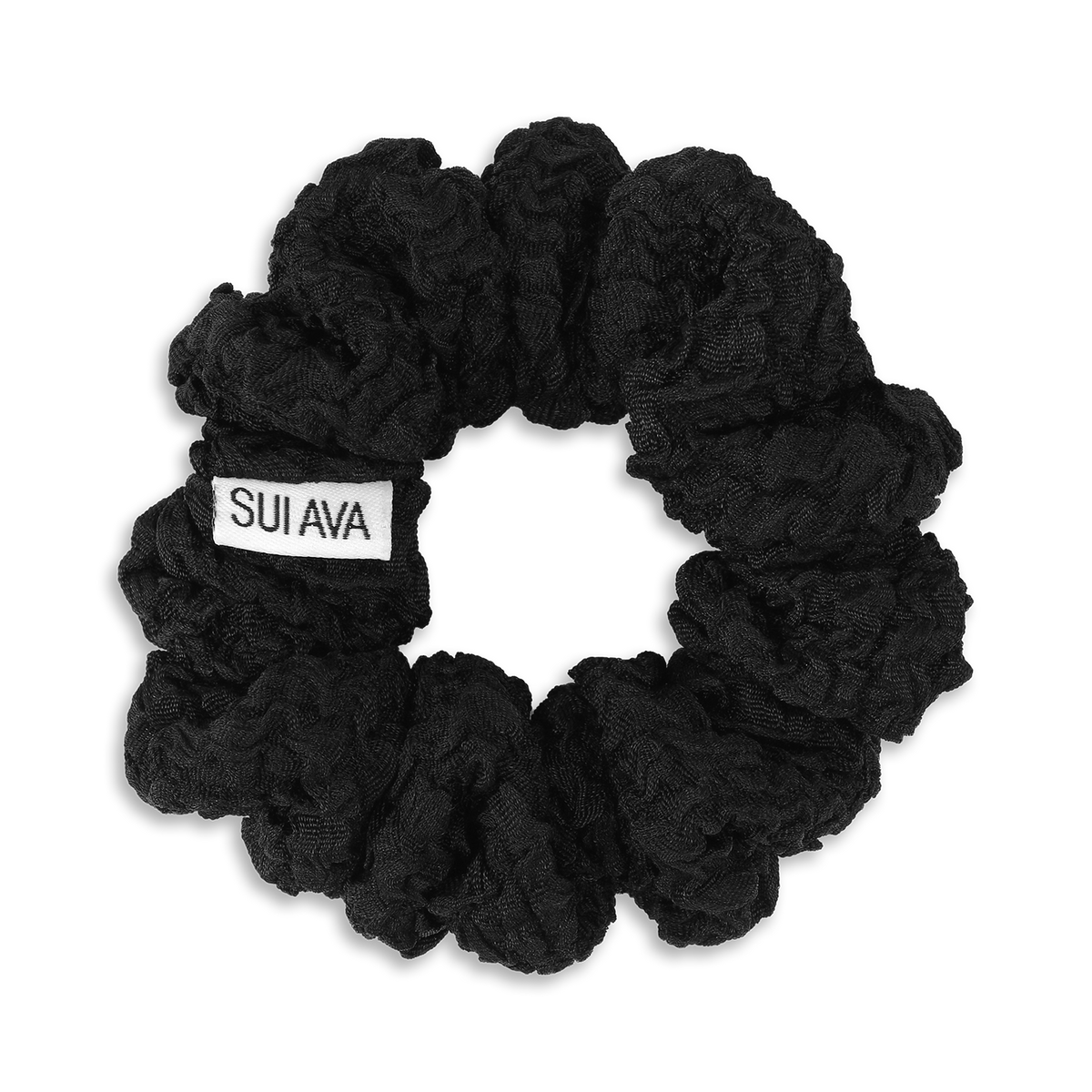 SUI AVA Cringle Ribbon Scrunchie - black