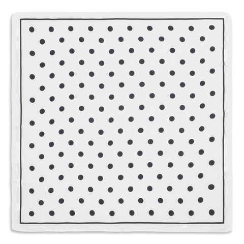SUI AVA Polka Dot Scarf - white/black