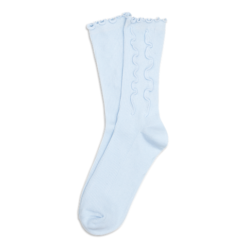 SUI AVA Ruffle Pastel Socks - pastel blue