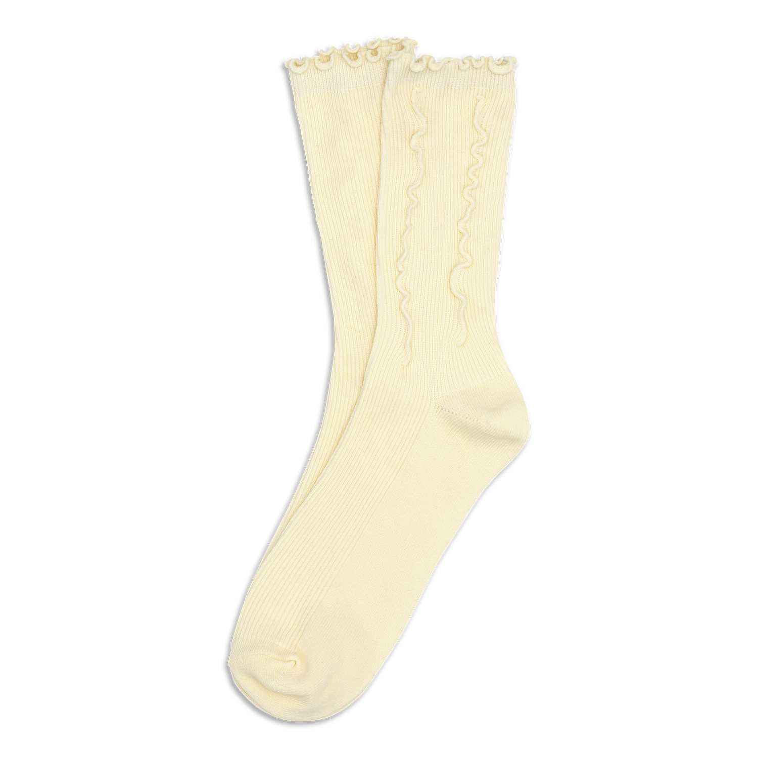 SUI AVA Ruffle Pastel Socks - pastel yellow