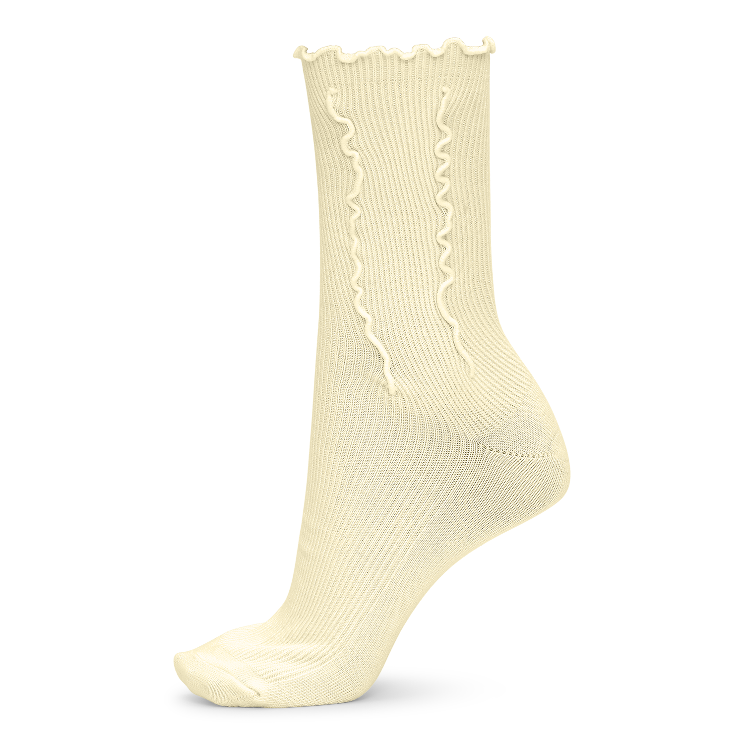 SUI AVA Ruffle Pastel Socks - pastel yellow