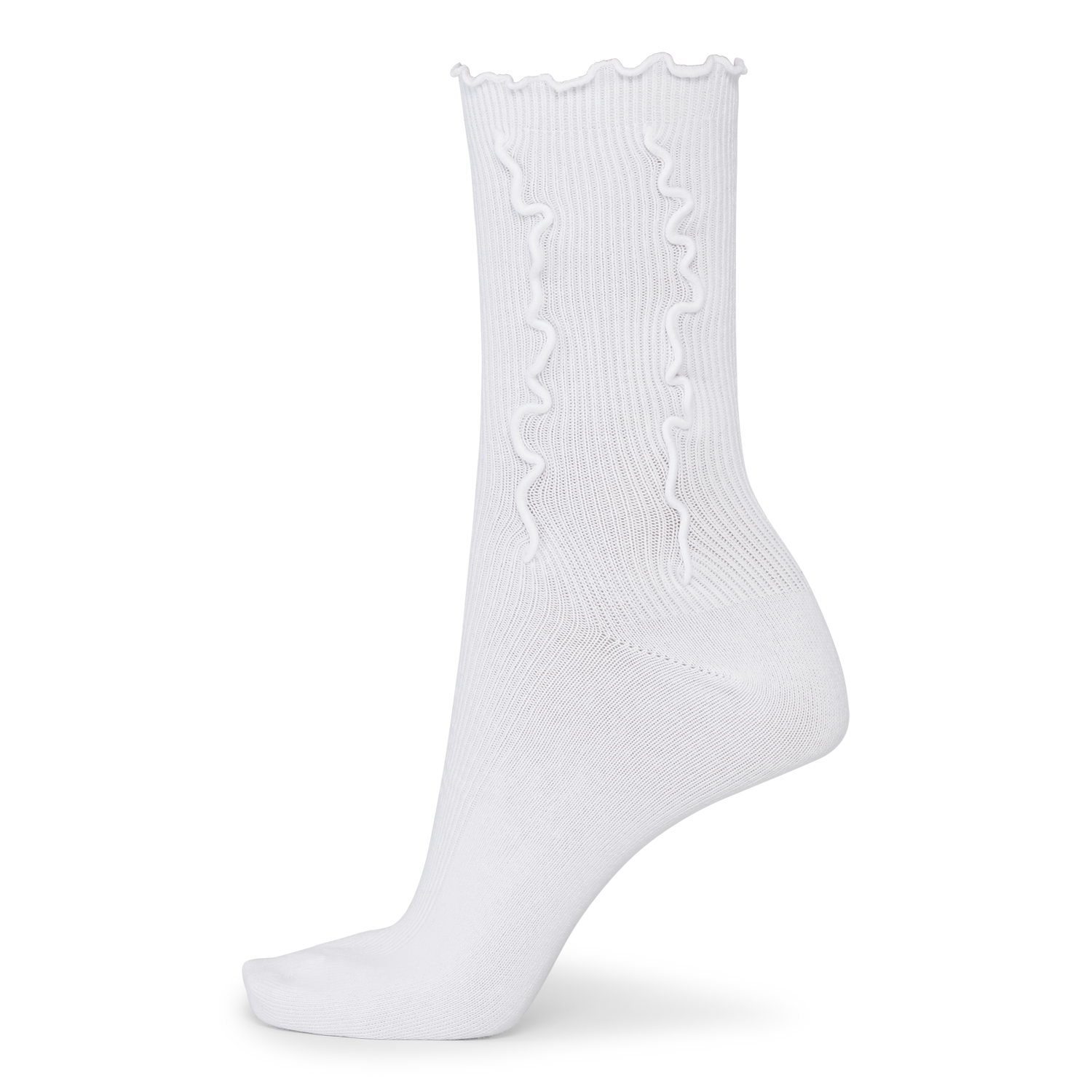 SUI AVA Ruffle Socks - white