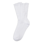 SUI AVA Ruffle Socks - white