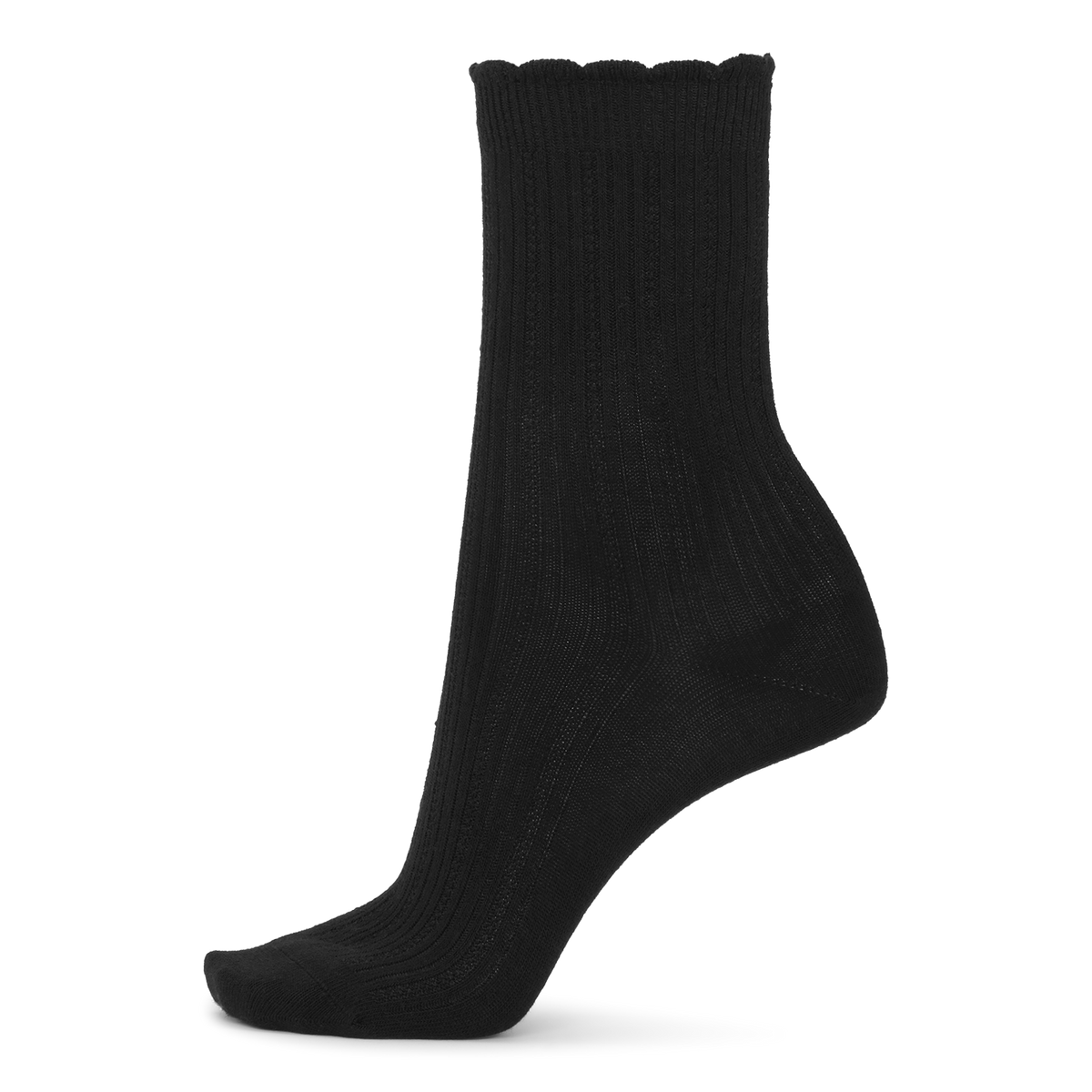SUI AVA Silk Cable Socks - black