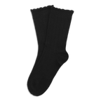 SUI AVA Silk Cable Socks - black