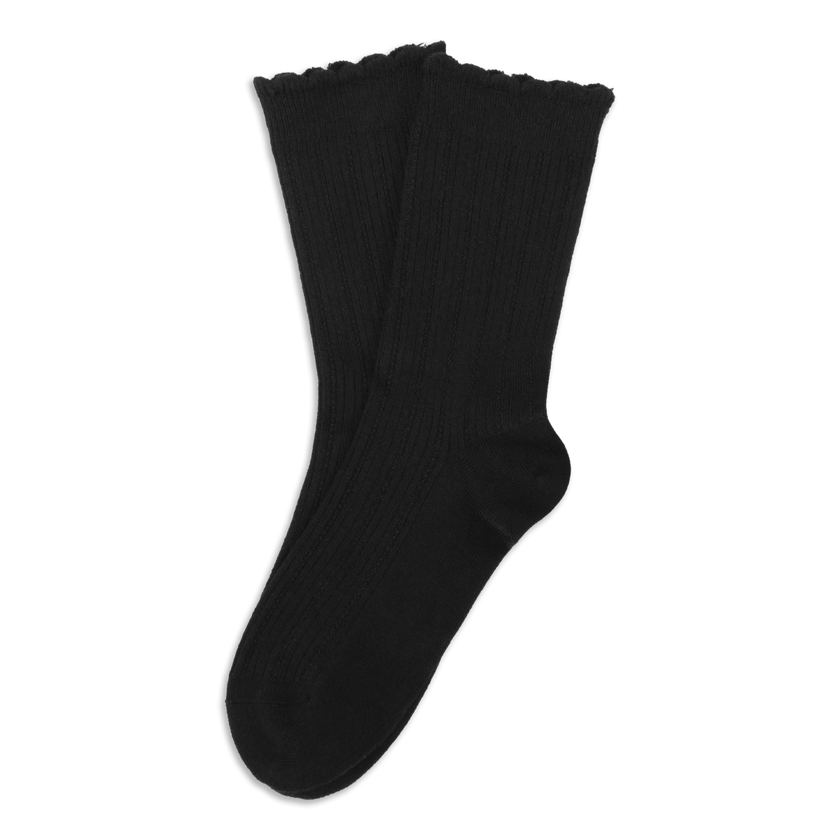 SUI AVA Silk Cable Socks - black