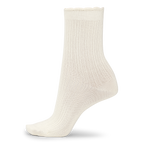 SUI AVA Silk Cable Socks - off white